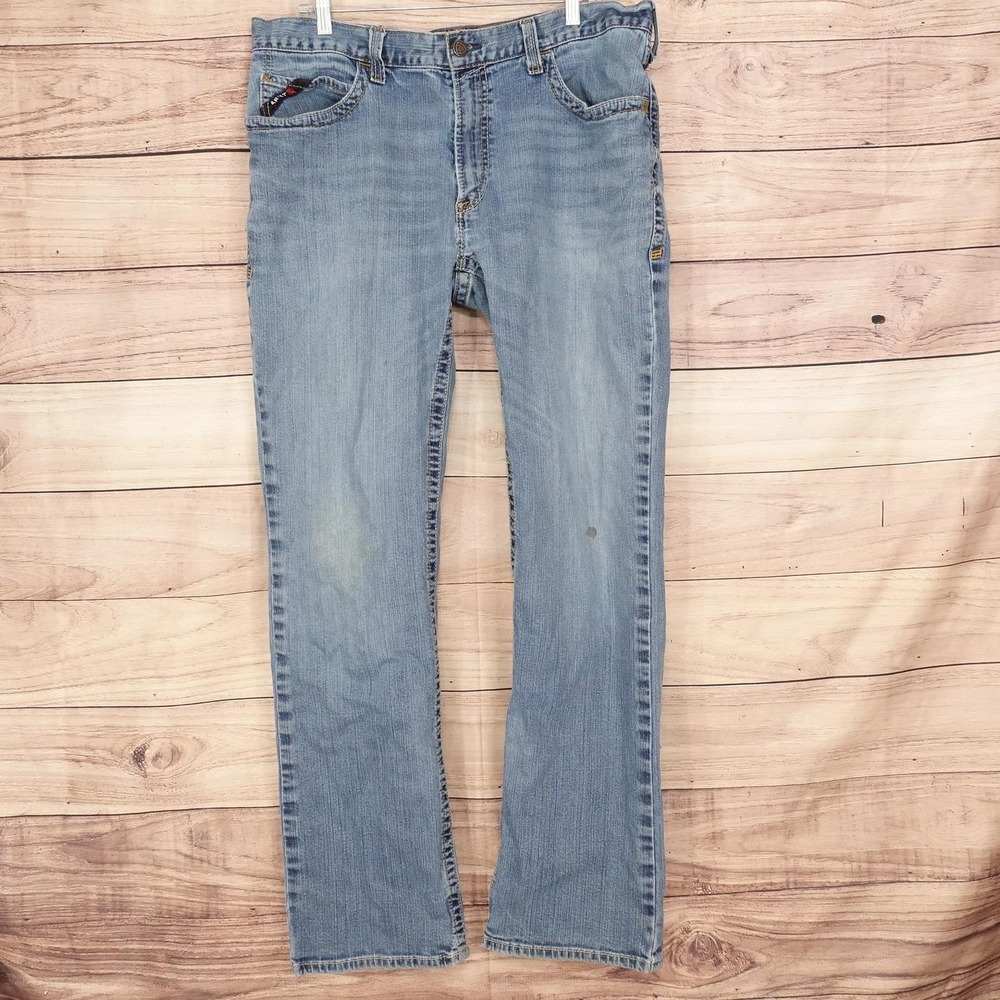 Ariat FR M4 Jeans Mens 38x36 Blue Relaxed Bootcut Denim Flame Resistant